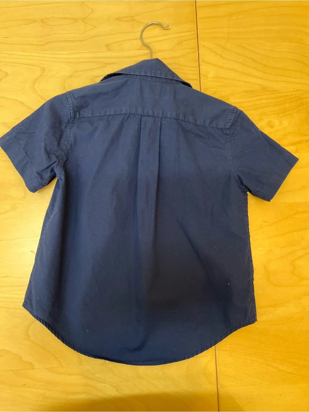 Ralph Lauren Navy Short-Sleeve Button-Down Shirt with Pony Logo